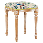 Банкетка одноместная из массива бука с цветочным принтом Beige Chinoiserie Garden Banquette варинант исполнения - 1 | Loft Concept во Владивостоке