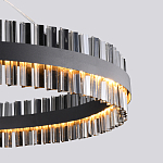 Люстра кольцевая чёрного цвета с вертикальными стеклянными элементами Ring Horizontal варинант исполнения - 1 | Loft Concept во Владивостоке