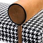 Банкетка Banquette PIED DE POULE Orange с принтом гусиная лапка Оранжевые валики варинант исполнения - 2 | Loft Concept во Владивостоке