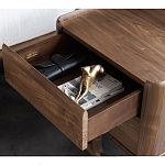 Прикроватный деревянный столик с 2-мя ящиками Moon Walnut Furniture варинант исполнения - 10 | Loft Concept во Владивостоке