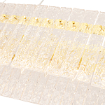 Люстра подвесная овальная с рельефными стеклянными панелями и золотым металлическим каркасом Textured Glass Chandelier варинант исполнения - 4 | Loft Concept во Владивостоке