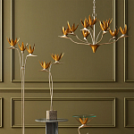 Люстра с плафонами в виде цветов Golden Bird of Paradise варинант исполнения - 5 | Loft Concept во Владивостоке