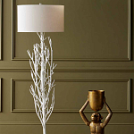 Торшер белый с цилиндрическим абажуром и каркасом в виде дерева Branched Tree варинант исполнения - 4 | Loft Concept во Владивостоке