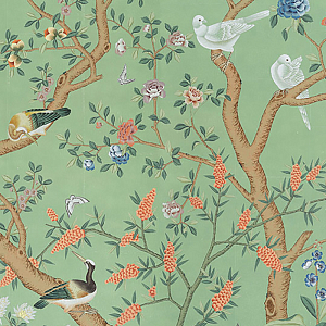 Обои ручная роспись Abbotsford Emerald Green