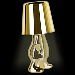 Настольная лампа фигурная золотого цвета с гладким абажуром Высота 19 см Sophia варинант исполнения - 5 | Loft Concept во Владивостоке