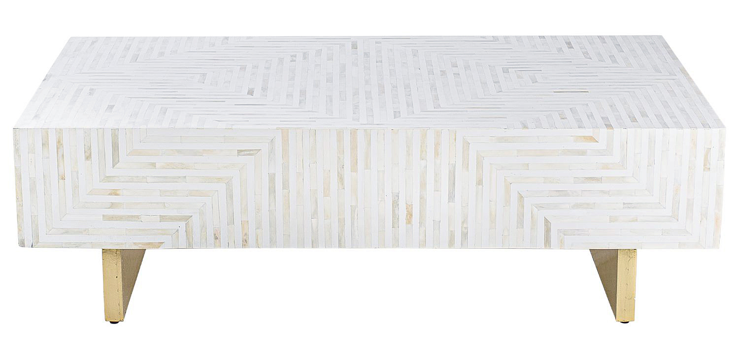 Журнальный стол Cream Indian Bone Inlay coffee table Журнальный стол Cream Indian Bone Inlay coffee table - Loft-Concept во Владивостоке