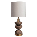 Настольная лампа с белым цилиндрическим абажуром на фигурном основании из полусфер Bewitchment варинант исполнения - 2 | Loft Concept во Владивостоке