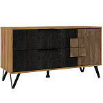 ТВ-тумба с  2-мя ящиками и закрытыми полками Stone Effect варинант исполнения - 2 | Loft Concept во Владивостоке