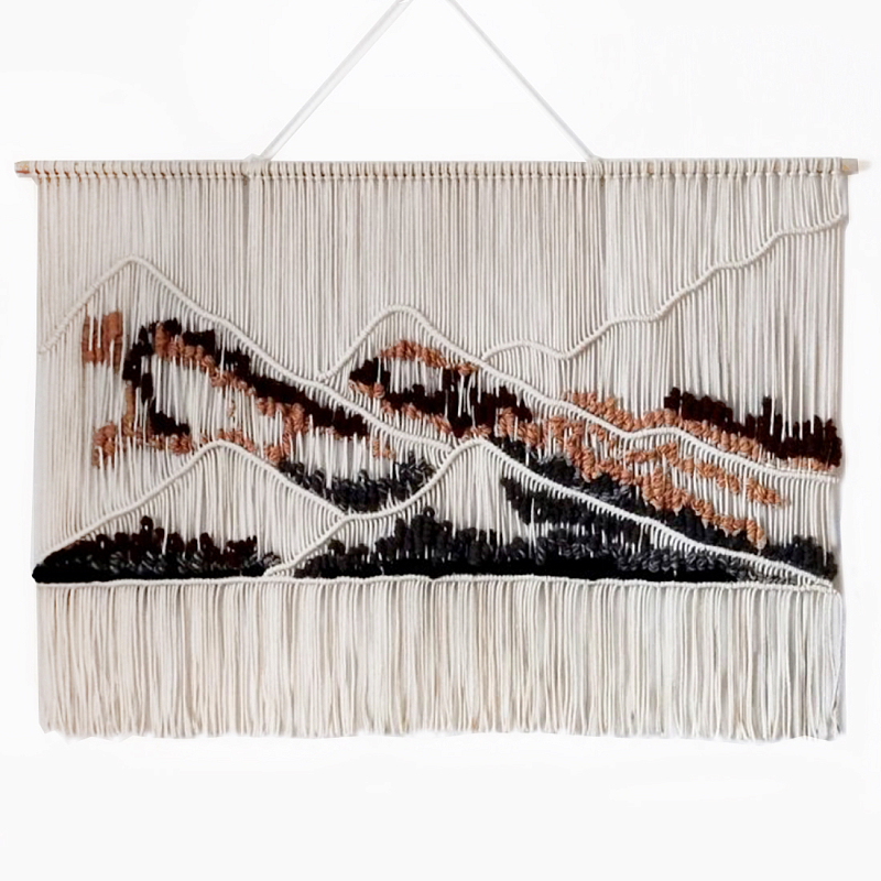 Гобелен ручная работа Wabi-Sabi II Черный Терракотовый ivory ( слоновая кость ) Гобелен ручная работа Wabi-Sabi II Черный Терракотовый ivory ( слоновая кость ) во Владивостоке | Loft Concept