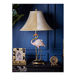 Настольная лампа с абажуром Розовый Фламинго Porcelain Flamingo Lamp варинант исполнения - 5 | Loft Concept во Владивостоке