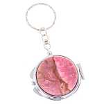 Зеркало брелок складное двухстороннее из натурального камня Родонит Stone Mirrors варинант исполнения - 5 | Loft Concept во Владивостоке