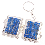 Зеркало брелок складное двухстороннее из натурального камня Лазурит Stone Mirrors варинант исполнения - 2 | Loft Concept во Владивостоке