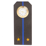 Часы погон подарочные настольные Авиация ВМФ из натурального камня Змеевик Military Clock варинант исполнения - 1 | Loft Concept во Владивостоке