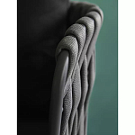 Стул мягкий с декором в виде плетеных лент на спинке и подлокотниках Semicircular Chair Decorated with Ribbons варинант исполнения - 7 | Loft Concept во Владивостоке