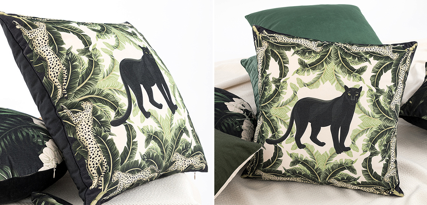 Декоративная подушка Черная Пантера Black Panther Cushion Декоративная подушка Черная Пантера Black Panther Cushion - Loft-Concept во Владивостоке