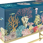 Буфет ручная роспись в морском стиле Cabinet Fondo Marino  варинант исполнения - 4 | Loft Concept во Владивостоке