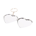 Зеркало брелок складное двухстороннее в форме сердца из натурального камня Оникс Stone Mirrors варинант исполнения - 3 | Loft Concept во Владивостоке