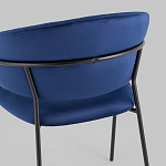Стул в велюре синего цвета Horizon варинант исполнения - 6 | Loft Concept во Владивостоке