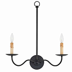 Бра настенное черное с 2-мя лампами Candle Sleeves варинант исполнения - 3 | Loft Concept во Владивостоке