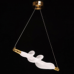 Люстра горизонтальная с волнистым белым плафоном Golden Swirl варинант исполнения - 4 | Loft Concept во Владивостоке