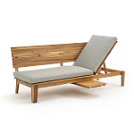 Садовый диван-трансофрмер Kate серый варинант исполнения - 7 | Loft Concept во Владивостоке