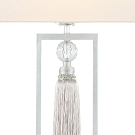 Настольная лампа с прямоугольным тканевым абажуром на белом мраморном основании Silver Threads варинант исполнения - 1 | Loft Concept во Владивостоке