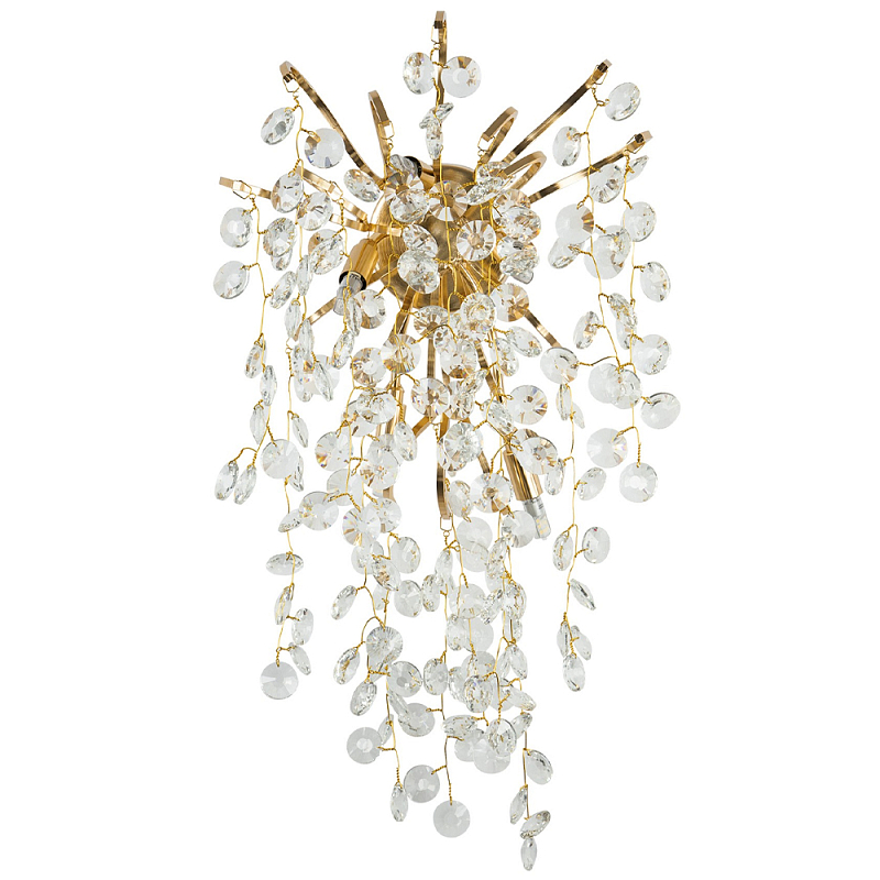 Бра с хрустальными подвесками на металлических ветках Fairytree Light Gold Wall Lamp Золотой Прозрачный Бра с хрустальными подвесками на металлических ветках Fairytree Light Gold Wall Lamp Золотой Прозрачный во Владивостоке | Loft Concept