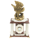 Часы настольные из натурального камня с декором в виде орла Eagle Stone Clock варинант исполнения - 1 | Loft Concept во Владивостоке