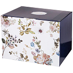 Чайный сервиз из фарфора белый с рисунком цветов на 6 персон 14 предметов Garden Whisper Porcelain Set  варинант исполнения - 4 | Loft Concept во Владивостоке