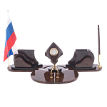 Настольный письменный набор из природного камня обсидиана коричневого Team leader варинант исполнения - 1 | Loft Concept во Владивостоке