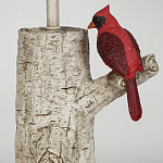 Настольная лампа с тканевым абажуром и основанием в виде птицы на дереве Simurq варинант исполнения - 4 | Loft Concept во Владивостоке