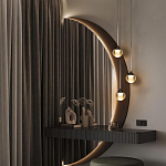 Подвесной светильник с рифлёным плафоном в форме шара Ripple Glow варинант исполнения - 5 | Loft Concept во Владивостоке