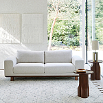 Приставной столик из массива дерева Walnut Triple варинант исполнения - 9 | Loft Concept во Владивостоке