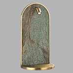 Настенный светильник зеленого цвета с бронзовой рамкой овальной формы с полкой Herbarium  варинант исполнения - 4 | Loft Concept во Владивостоке