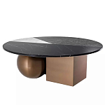 Дизайнерский журнальный стол с круглой столешницей на 3-х геометрических ножках Lehumod варинант исполнения - 5 | Loft Concept во Владивостоке