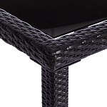 Обеденный комплект из искуственного ротанга Vintara черный варинант исполнения - 9 | Loft Concept во Владивостоке