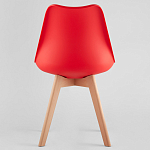 Стул с основой из пластика и мягким сиденьем Arvika Red варинант исполнения - 4 | Loft Concept во Владивостоке