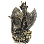 Декоративная статуэтка Дракон и стеклянное яйцо Dragon and Glass Egg Gold Black варинант исполнения - 3 | Loft Concept во Владивостоке