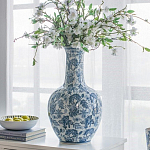 Ваза с классическим узором шинуазри синего цвета Blue & White Ornament  варинант исполнения - 4 | Loft Concept во Владивостоке