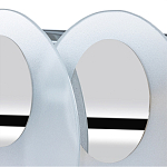 Бра с тремя круглыми матовыми стеклянными дисками и зеркальными вставками Lunaria  варинант исполнения - 2 | Loft Concept во Владивостоке