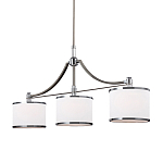 Люстра линейная с 3-мя белыми цилиндрическими плафонами Feiss варинант исполнения - 1 | Loft Concept во Владивостоке