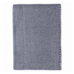 Плед из шерсти мериноса темно-синего цвета 130×180 см Indigo Waves варинант исполнения - 1 | Loft Concept во Владивостоке