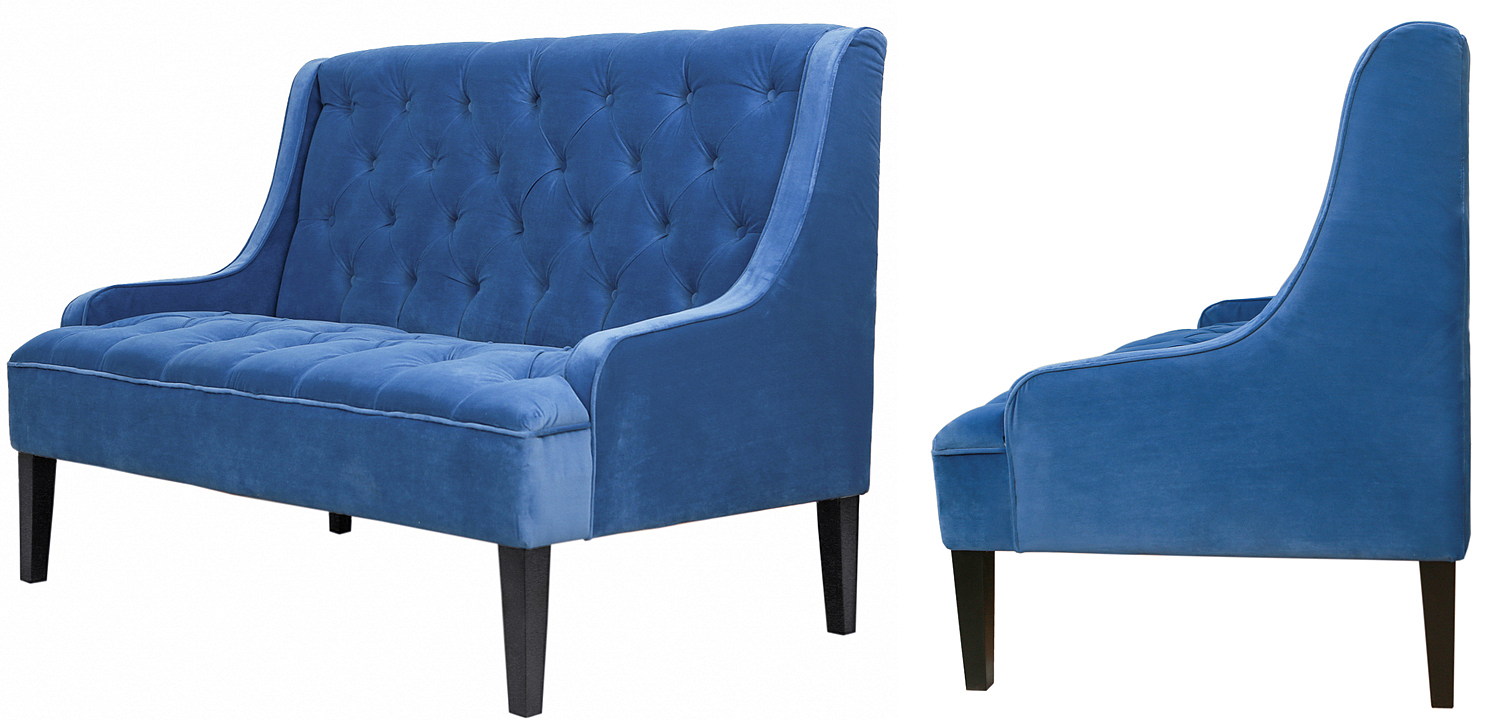 Диван Folket Sofa velour blue Диван Folket Sofa velour blue - Loft-Concept во Владивостоке