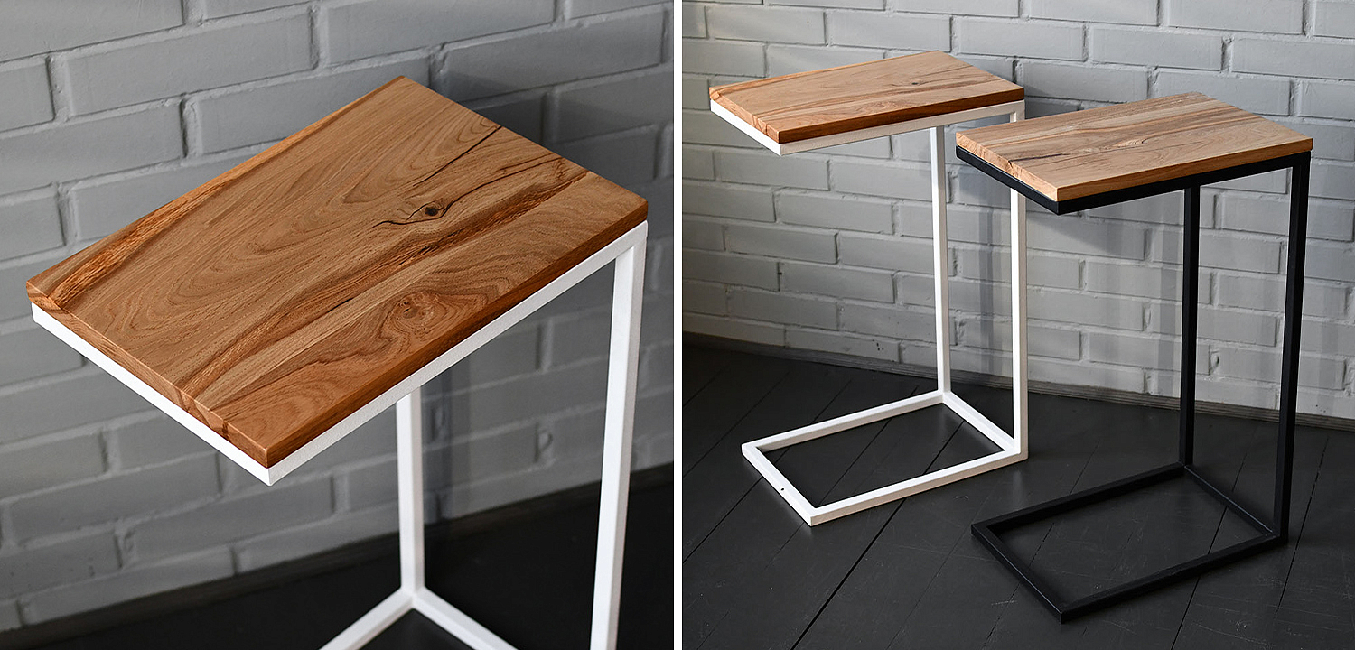 Приставной стол Hanson White Industrial Metal Rust Side Table Приставной стол Hanson White Industrial Metal Rust Side Table - Loft-Concept во Владивостоке