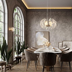 Люстра с декором в виде крупных рельефных лепестков 80 см Ethereal Bloom варинант исполнения - 3 | Loft Concept во Владивостоке