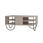 Стол журнальный прямоугольной формы с 2-мя полками бежево-серого цвета NORFOLK LIGHT MOCHA варинант исполнения - 1 | Loft Concept во Владивостоке
