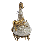 Чаша для фруктов из фарфора бронзовыми фигурками леопардов Eden Garden варинант исполнения - 4 | Loft Concept во Владивостоке