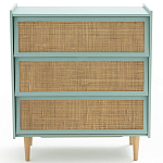 Комод с 3-мя ящиками из ротанга Blais Turquoise Wicker Furniture варинант исполнения - 3 | Loft Concept во Владивостоке
