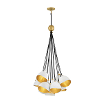 Люстра с 15-ю белыми  плафонами с золотой внутренней поверхностью Hinkley варинант исполнения - 2 | Loft Concept во Владивостоке