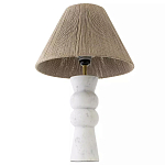 Настольная лампа с плетеным абажуром и белым мраморным основанием Simplicity and Nobility варинант исполнения - 2 | Loft Concept во Владивостоке